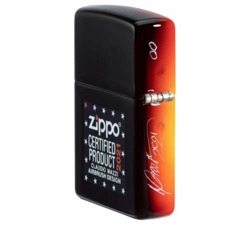 Зажигалка ZIPPO Mazzi с покрытием 540 Matte, латунь/сталь, разноцветная, матовая, 38x13x57 мм