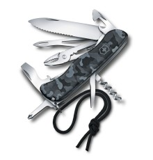 Нож перочинный VICTORINOX Skipper Navy Camouflage, 111 мм, 17 фнк, с фиксатором, серо-синий камуфляж