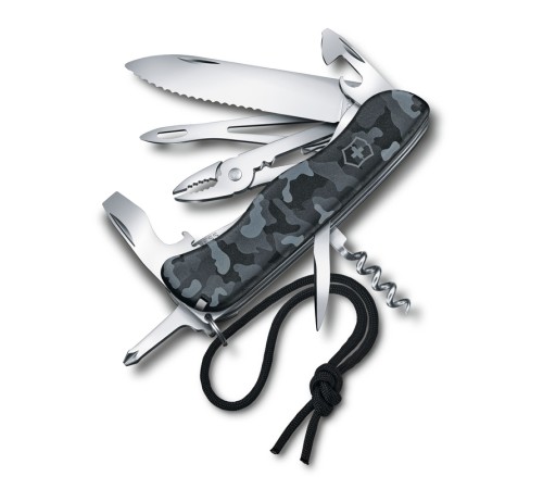 Нож перочинный VICTORINOX Skipper Navy Camouflage, 111 мм, 17 фнк, с фиксатором, серо-синий камуфляж
