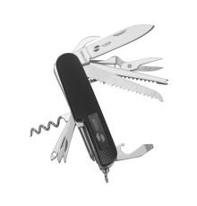 Нож перочинный Stinger, 89 мм, 15 функций, материал рукояти: алюминий (чёрный), в блистере