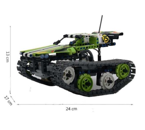 Р/У конструктор Qihui Mechanical Master Скоростной вездеход (353 детали), зеленый