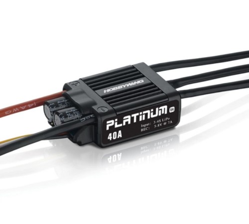 Бесколлекторный регулятор Hobbywing PLATINUM-40A-V4 (40A-60A, Aircraft, Heli)