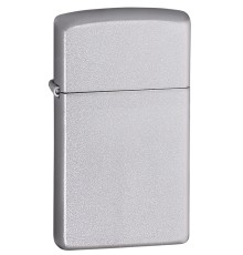 Зажигалка ZIPPO Slim® с покрытием Satin Chrome™, латунь/сталь, серебристая, матовая, 29x10x60 мм