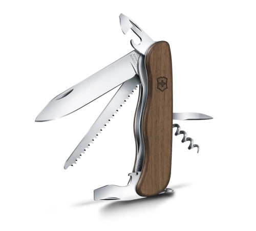 Нож перочинный VICTORINOX Forester, 111 мм, 10 функций, с фиксатором лезвия, деревянная рукоять