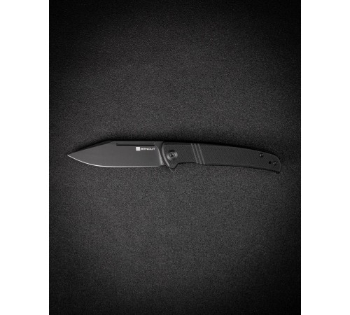 Складной нож SENCUT Brazoria D2 Steel Black Stonewashed Handle G10 Black