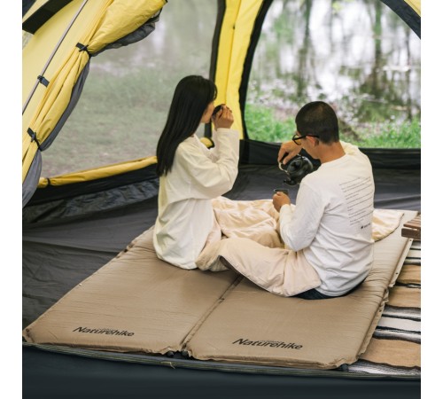 Коврик самонадувной туристический Naturehike D03 Beige, 6927595793206