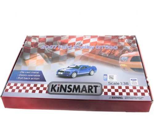 Машина Kinsmart 1:38 Shelby GT500 2007 иннерция (1/12шт.) б/к