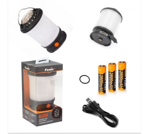 Фонарь Fenix CL30R черный