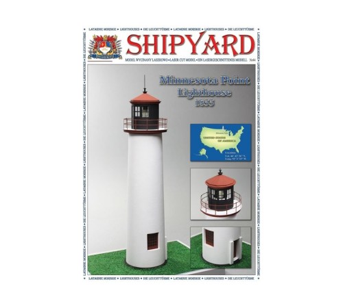 Сборная картонная модель Shipyard маяк Minnesota Point Lighthouse (№82), 1/72