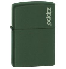 Зажигалка ZIPPO Green Matte, латунь с порошковым покрытием, зеленая, матовая, 38x13x57 мм