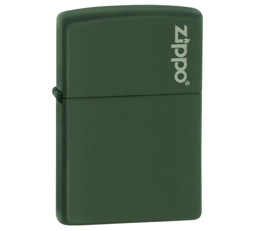 Зажигалка ZIPPO Green Matte, латунь с порошковым покрытием, зеленая, матовая, 38x13x57 мм