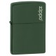 Зажигалка ZIPPO Green Matte, латунь с порошковым покрытием, зеленая, матовая, 38x13x57 мм