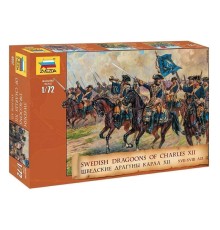 Сборные солдатики ZVEZDA Шведские драгуны Карла XII, 1/72