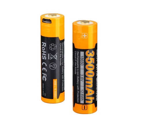 Аккумулятор 18650 Fenix 3500U mAh с разъемом для USB, ARB-L18-3500U