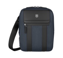 Сумка через плечо VICTORINOX Architecture Urban 2 Crossbody Bag,синий, полиэстер/кожа, 9x22x28 см,6л