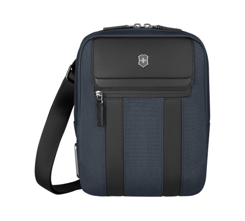 Сумка через плечо VICTORINOX Architecture Urban 2 Crossbody Bag,синий, полиэстер/кожа, 9x22x28 см,6л