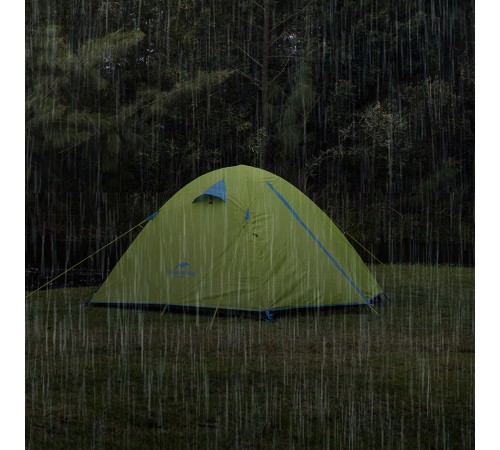 Палатка Naturehike P-Series NH18Z033-P 210T/65D, трехместная, светло-зеленая, 6975641887492