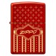 Зажигалка ZIPPO с покрытием Metallic Red, латунь/сталь, красная, 38x13x57 мм