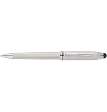 Шариковая ручка Cross Townsend Stylus со стилусом 8мм. Цвет - платиновый.