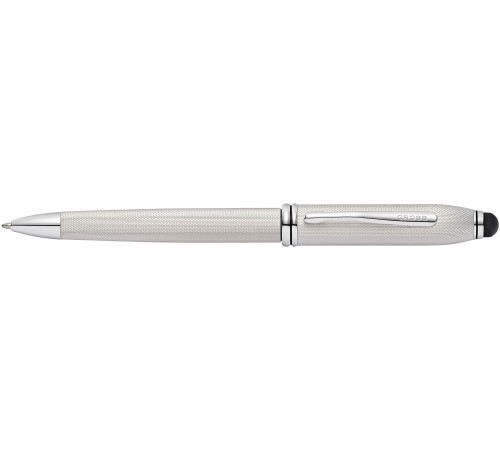 Шариковая ручка Cross Townsend Stylus со стилусом 8мм. Цвет - платиновый.