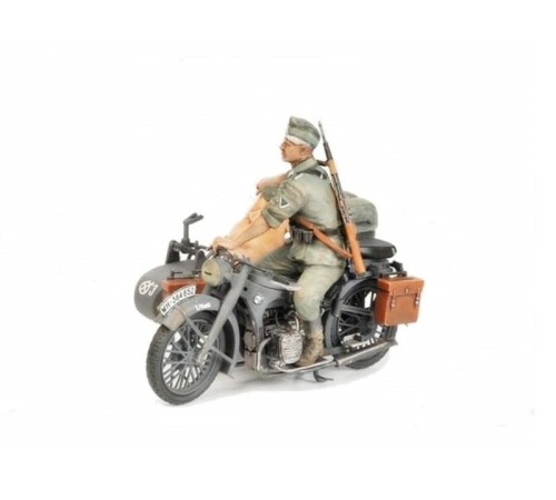 Сборная модель ZVEZDA Немецкий мотоцикл с коляской и экипажем БМВ Р-12, 1/35
