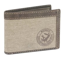 Портмоне WENGER Canvas Hunter, коричневый, воловья кожа/ткань, 9×3×12 см