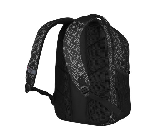 Рюкзак WENGER Sun 16'', черный со светоотражающим принтом, полиэстер, 35x27x47 см, 27 л