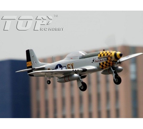 Радиоуправляемый самолет Top RC P-51D Pro желтый 750мм flight controller PNP