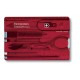 Швейцарская карточка VICTORINOX SwissCard Classic, 10 функций, полупрозрачная красная