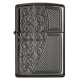 Зажигалка ZIPPO Armor™ с покрытием Black Ice®, латунь/сталь,чёрная, глянцевая, 37х13x58 мм
