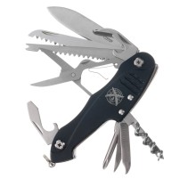 Нож перочинный Stinger, 96 мм, 15 функций, материал рукояти:алюминий (черный)