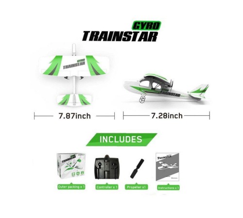 Радиоуправляемый самолет Volantex RC Trainstar Micro 200мм 2.4G 2ch LiPo RTF with Gyro