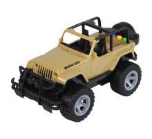 Машина AUTODRIVE Джип 23см инерц. на бат. со светом и звуком, желтый,  в/к 26,5*16*16