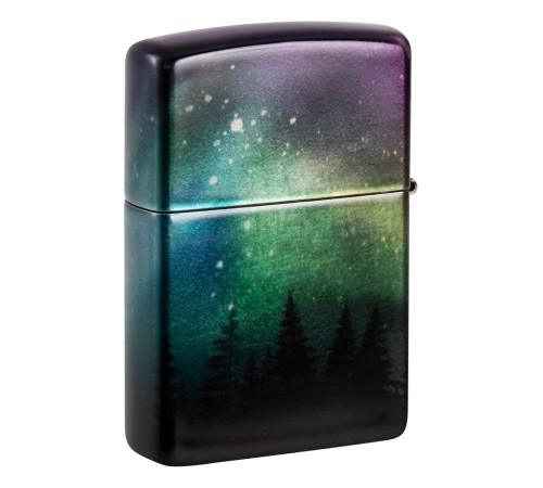 Зажигалка ZIPPO Colorful Sky с покрытием 540 Tumbled Chrome, латунь/сталь, разноцветная, 38x13x57 мм
