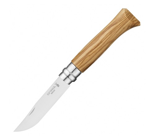 Нож Opinel №8, нержавеющая сталь, рукоять из оливкового дерева, 000899