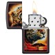 Зажигалка ZIPPO Mazzi® с покрытием Black Matte, латунь/сталь, чёрная, матовая, 38x13x57 мм