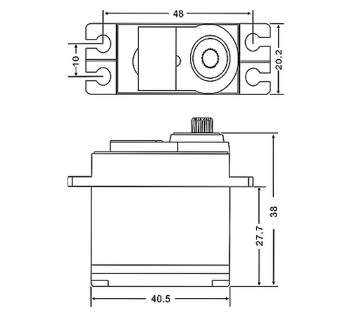 Сервомашинка аналоговая JX Servo PS-5521MG (55.6г/20.32/0.16/6V) стандартная