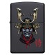 Зажигалка ZIPPO Samurai Helmet Design с покрытием Black Matte, латунь/сталь, чёрная, 38x13x57 мм