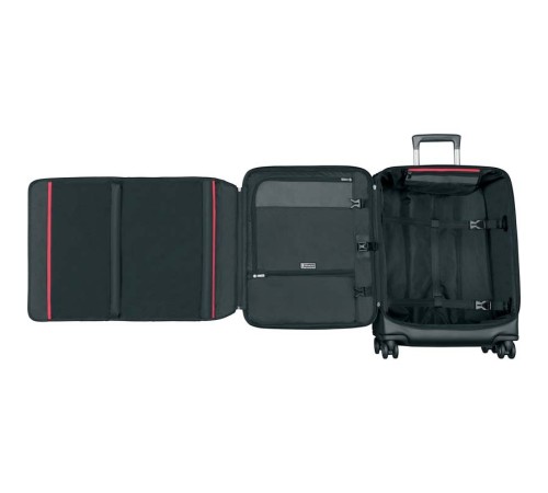 Чемодан VICTORINOX VX One VX 24 Dual-Caster, чёрный, нейлон 1000D/кожа, 42x30x63 см, 79 л