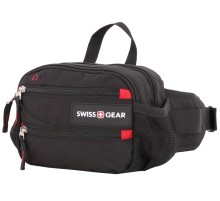 Сумка на пояс SWISSGEAR, черный, полиэстер M2, 23х10х15 см
