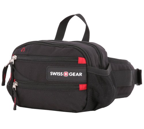 Сумка на пояс SWISSGEAR, черный, полиэстер M2, 23х10х15 см