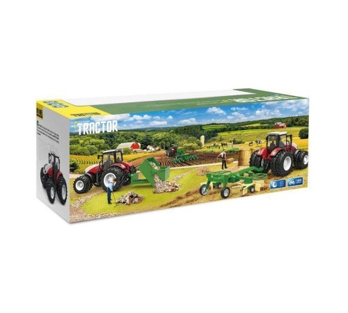 Р/У фермерский трактор Korody с плугом, широкие колеса 1/24 2.4G 6CH RTR