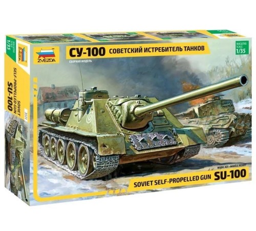 Сборная модель ZVEZDA Советский истребитель танков СУ-100А, 1/35