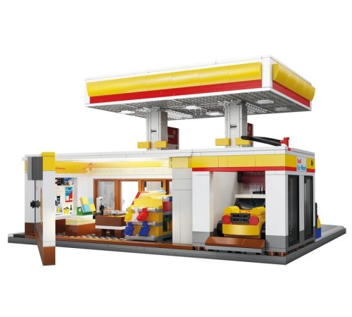 Конструктор CaDA автозаправочная станция Shell (1309 деталей)