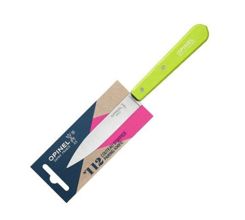 Нож столовый Opinel №112, деревянная рукоять, блистер, нержавеющая сталь, зеленый 001915
