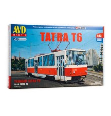 Сборная модель AVD Трамвай Tatra-T6, 1/43