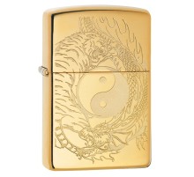 Зажигалка ZIPPO Classic с покрытием High Polish Brass, латунь/сталь, золотистая, 38x13x57 мм