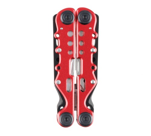 Мультитул Stinger, 105x40 мм, 13 функций, сталь, красно-серебристый, в комплекте нейлоновый чехол
