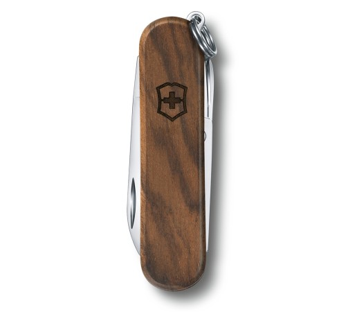 Нож-брелок VICTORINOX Classic SD, 58 мм, 5 функций, деревянная рукоять