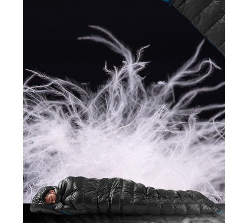 Мешок спальный Naturehike CW400 NH18C400-D с гусинным пухом, размер L, желтый, 6927595761717